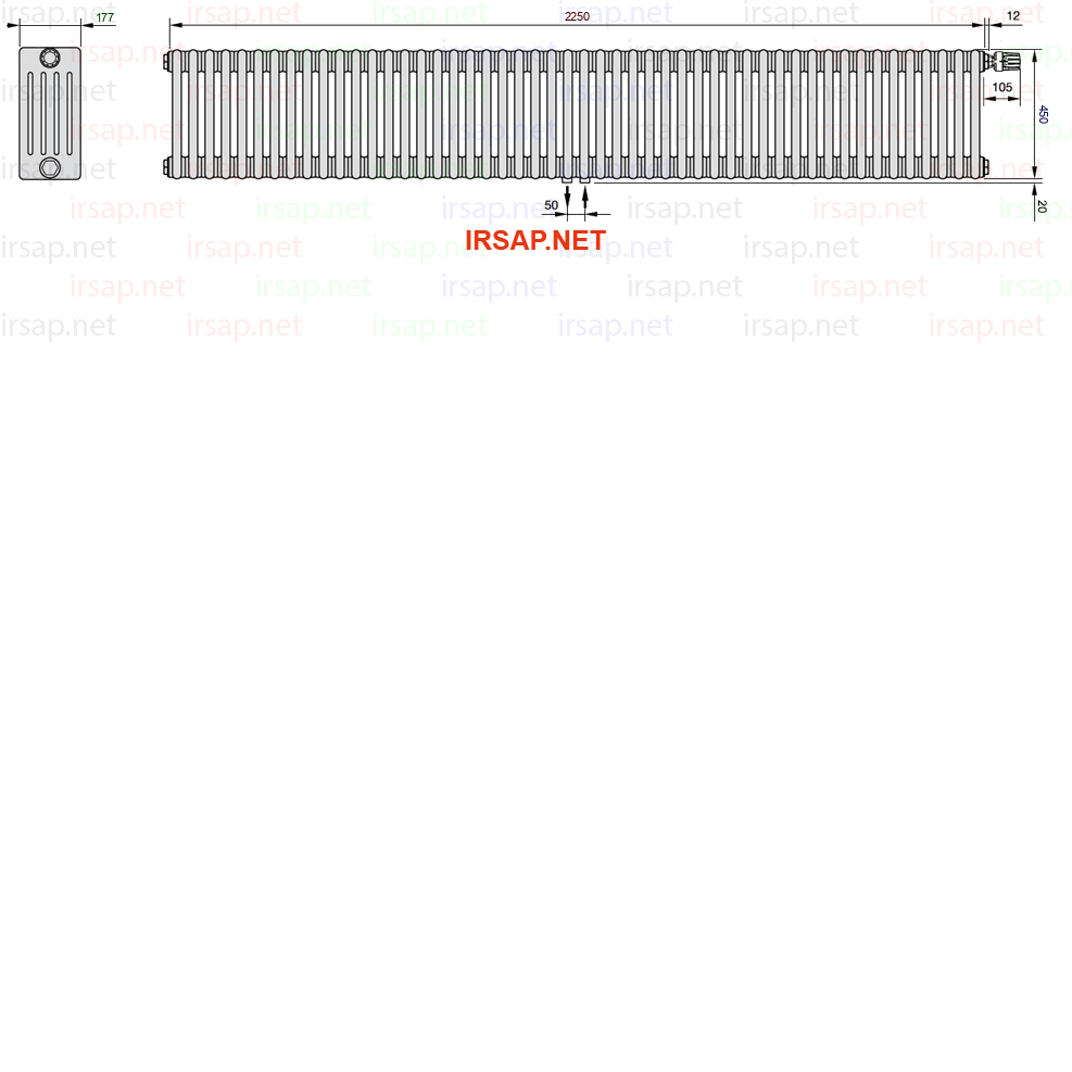 Радиатор IRSAP Tesi 50450/50 T52 CL 01